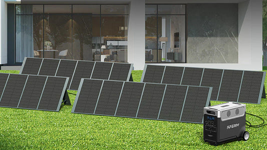 powerstation mit solarpanel