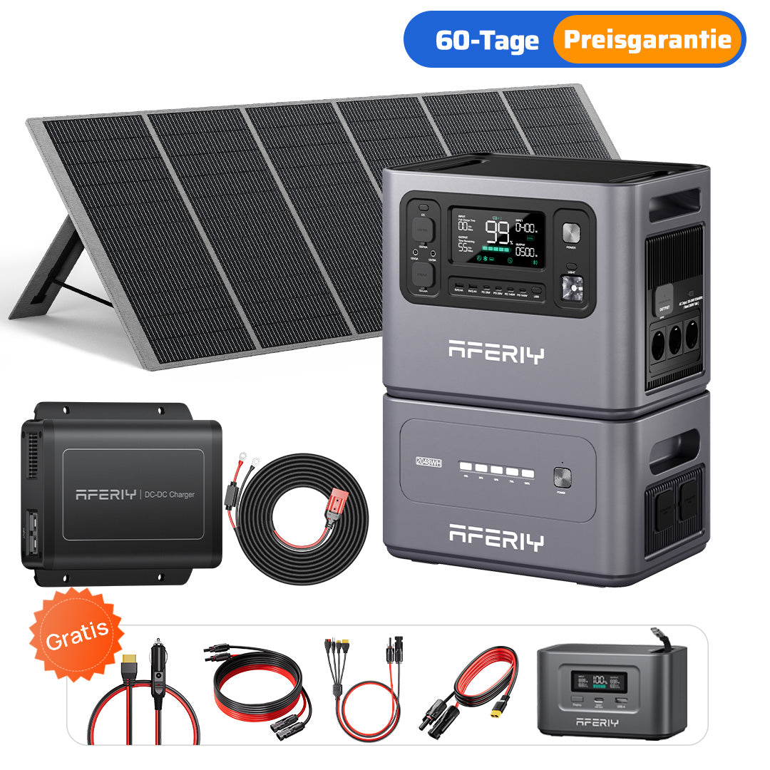 AFERIY Best Deal Power Bundle – 4096Wh mit 400W PV Komplettes Off-Grid Energiesystem (P280 Serie All-in-One Set)