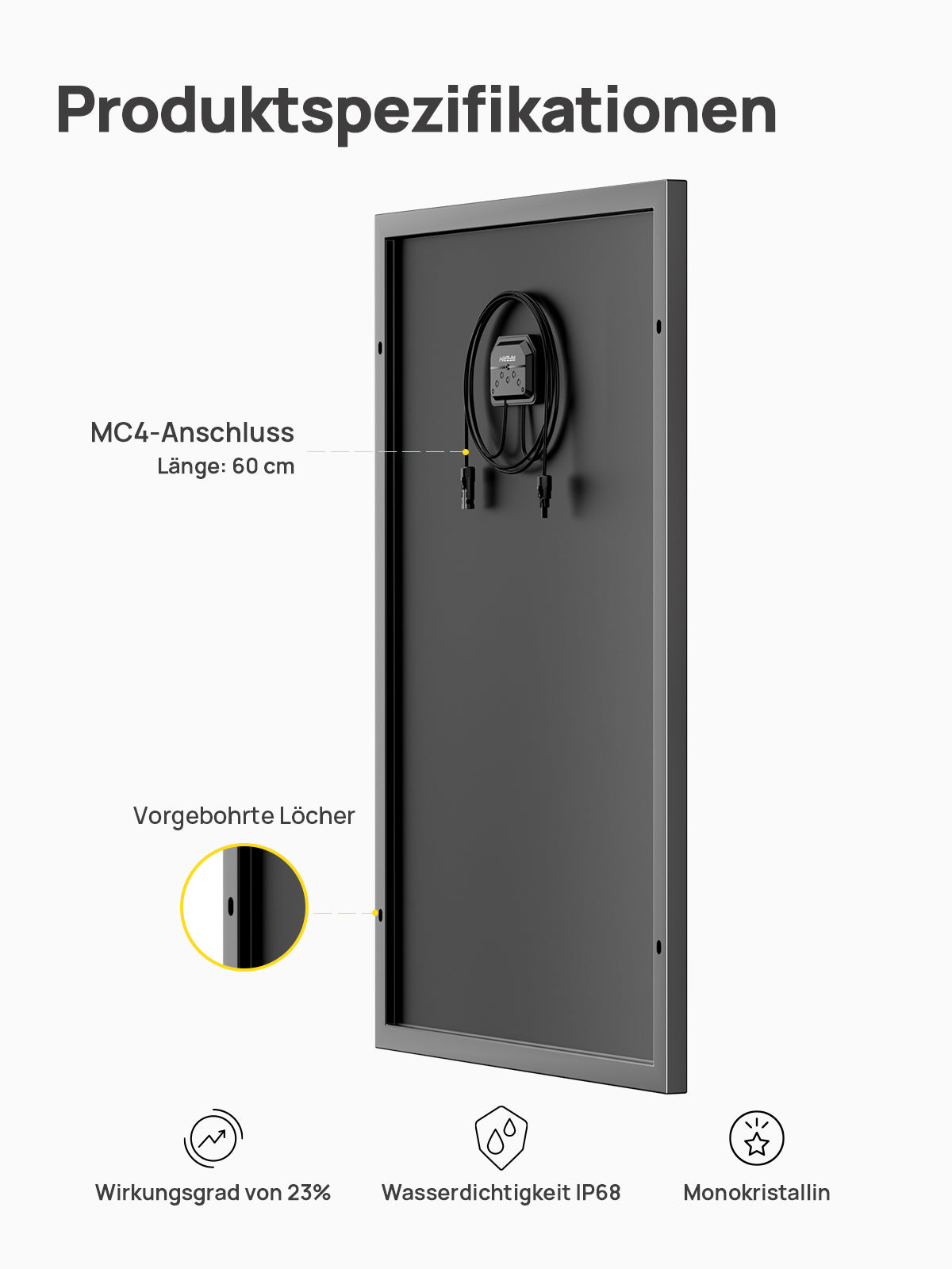 AFERIY ‎AF-SG120 120W Monokristallines Solarpanel