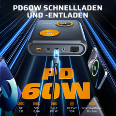 AFERIY GK03 Starthilfe Powerbank | 2000A 12V | Na-Ionen-Batterie