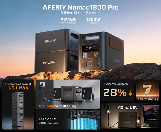 AFERIY P180-B Erweiterbarer Akku | 1024-5120 Wh (nur für P180 Pro)