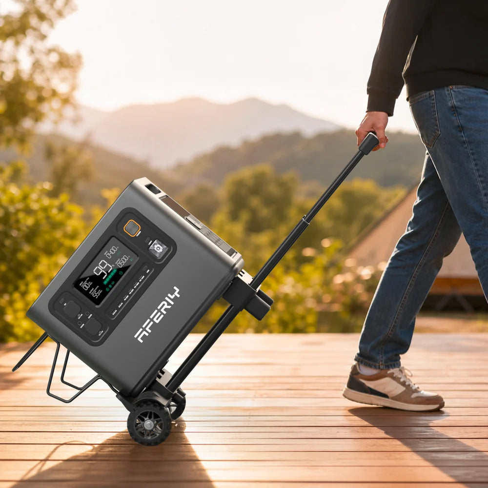 AFERIY Faltbarer Trolley für P300 / P280 / P210 | Höhenverstellbarer Griff