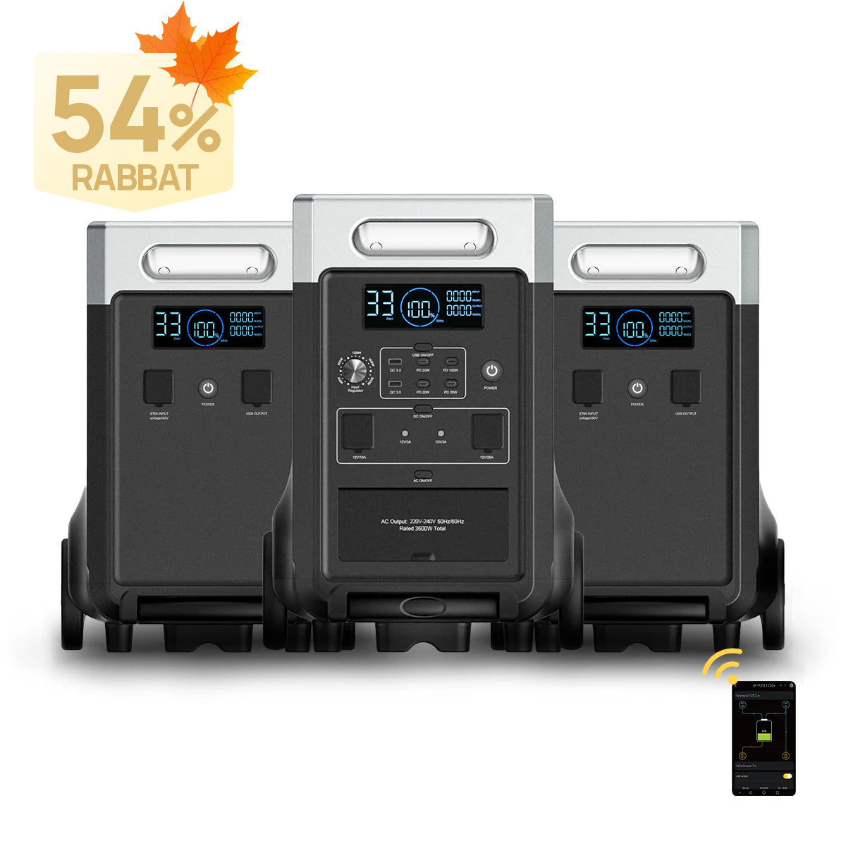 AFERIY P310 Tragbare Powerstation mit Erweiterbarer Kapazität | 3600W 3840Wh