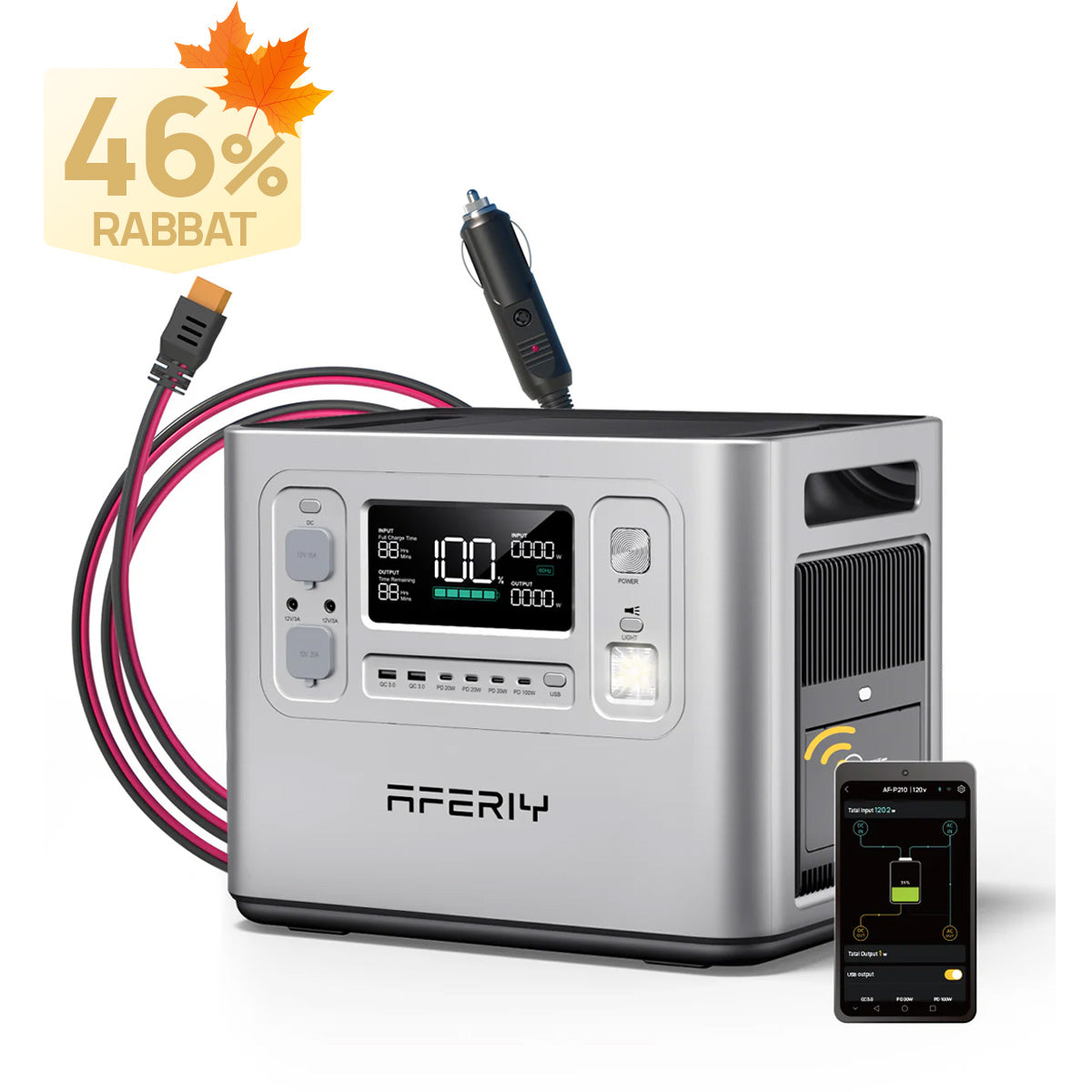 AFERIY P210 Tragbare Powerstation | 2400W 2048Wh