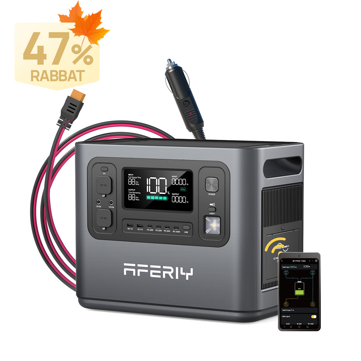 AFERIY P210 Tragbare Powerstation | 2400W 2048Wh