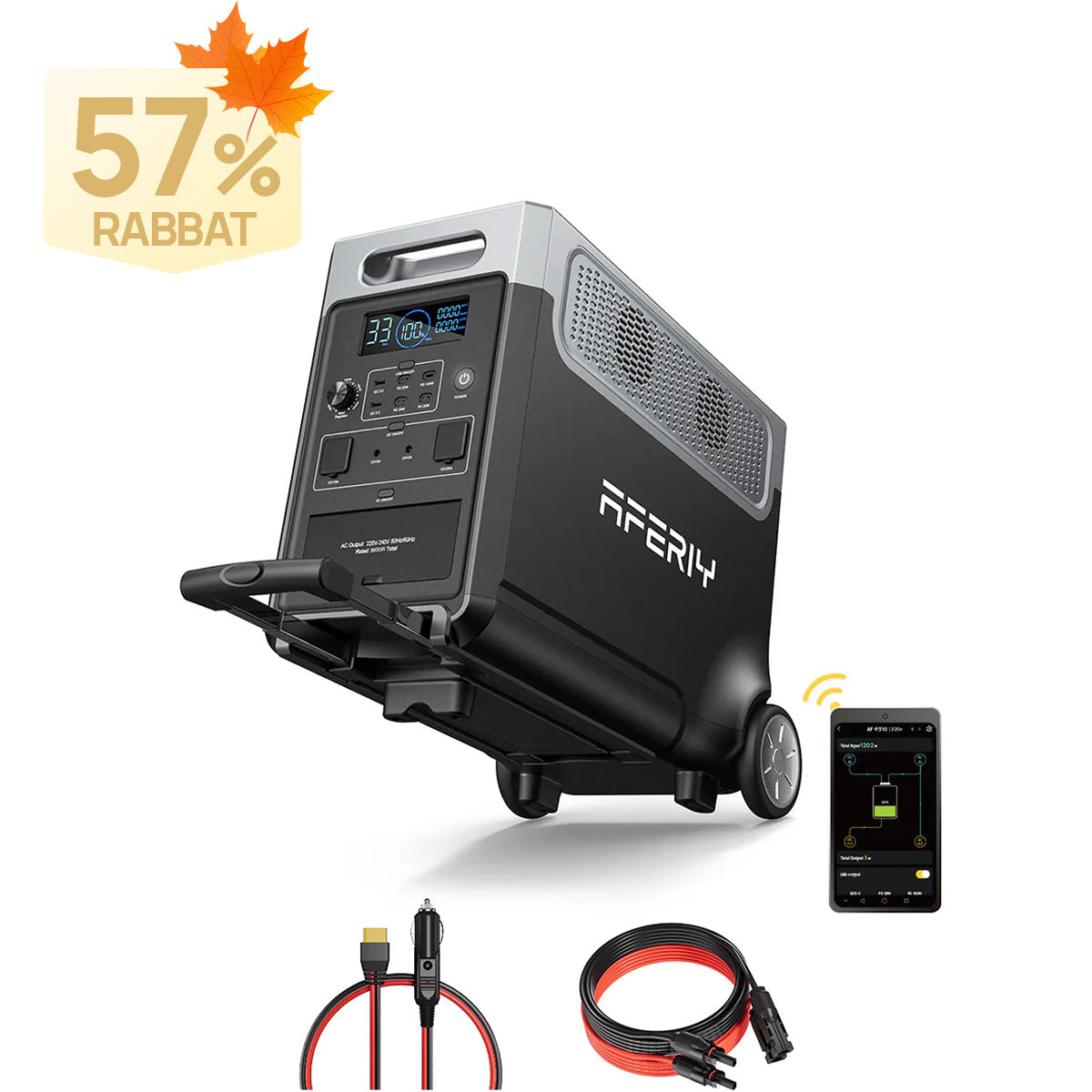 AFERIY P310 Tragbare Powerstation mit Erweiterbarer Kapazität | 3600W 3840Wh