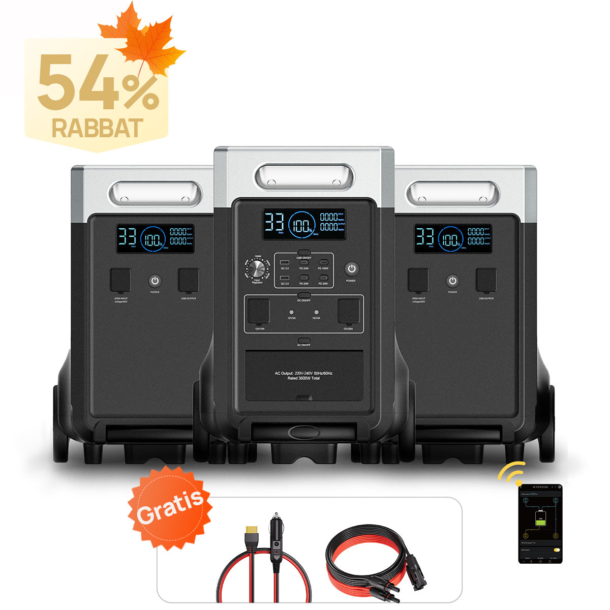 AFERIY P310 Tragbare Powerstation mit Erweiterbarer Kapazität | 3600W 3840Wh
