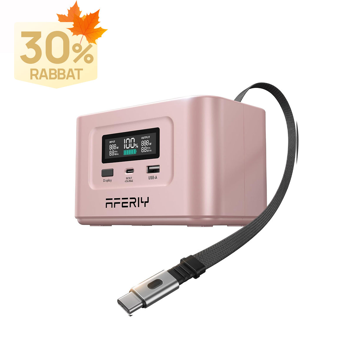 AFERIY Nano100 Tragbare Powerstation | 100W 99.2Wh/31000mAh
